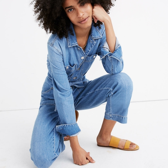 NWT Madewell Denim Jumpsuit in Cosgrove Wash, S - Picture 2 of 5